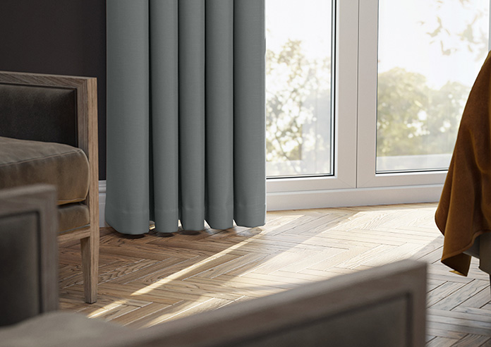 Kyoto Faux Silk, Sea Grey - Made to Measure Curtains - Image 5